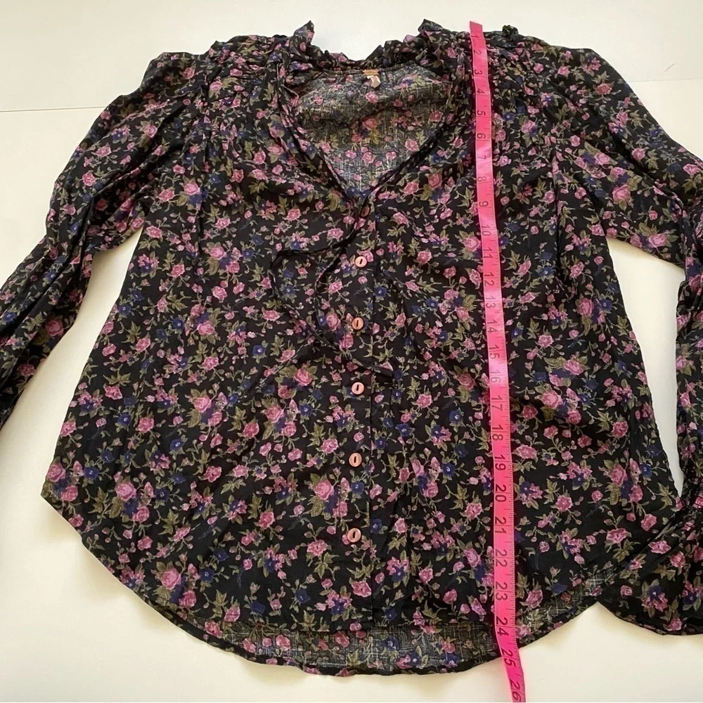 Free people meant to be floral blouse cotton size XS